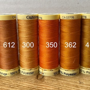 Gutterman sew all thread, 100% Polyester, 100metres, orange threads