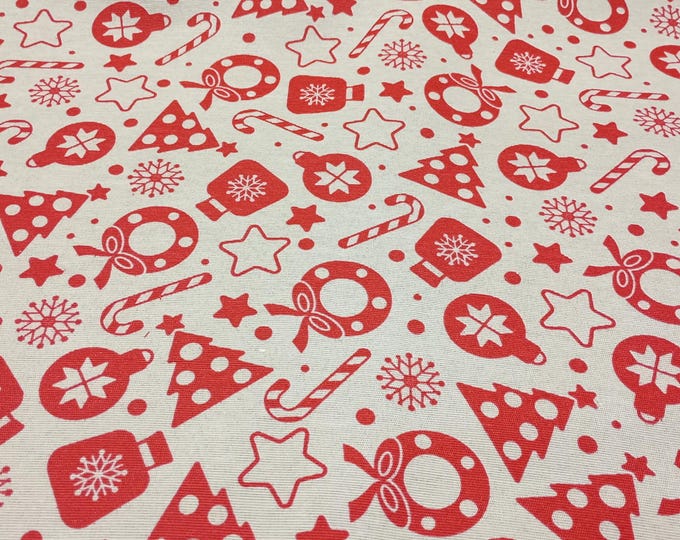 Christmas Print fabric PER HALF METRE