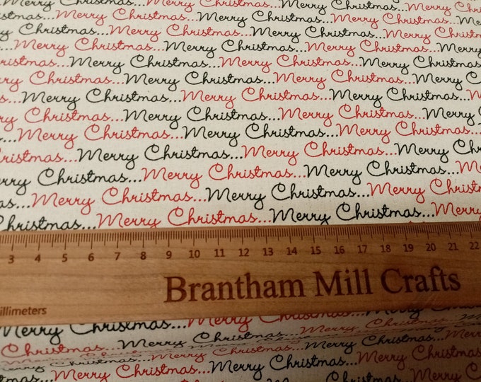 Merry Christmas, 100% Cotton Fabric, 110cm width
