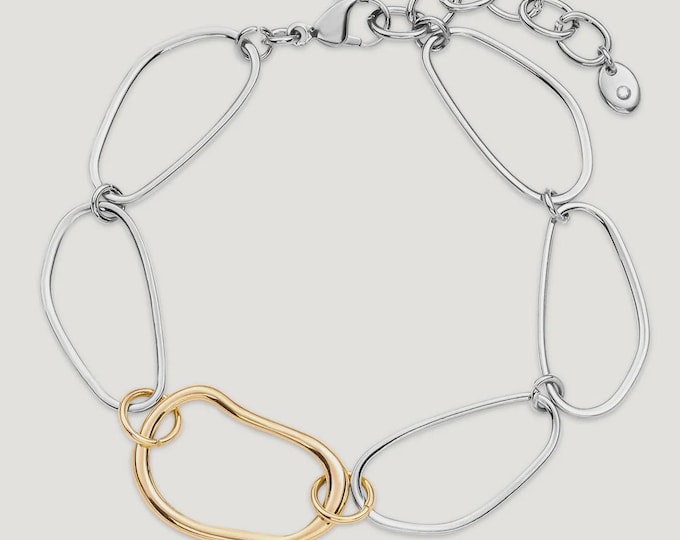 Vibes | Liquid Link Bracelet | 18K Gold & White Gold-Plated