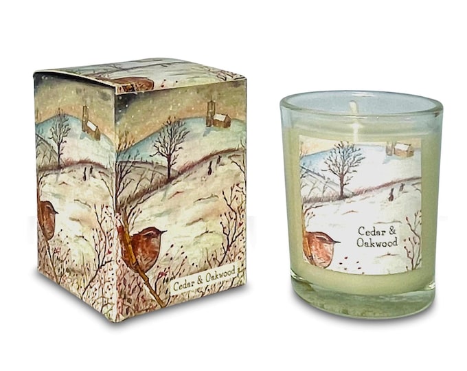 Cedar & Oakwood 9cl Votive Wildlife Candle by Heaven Scent