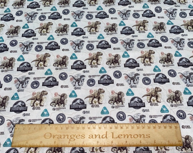 Jurassic World Fabric uk 100% Cotton Material DC justice league superhero, per half metre