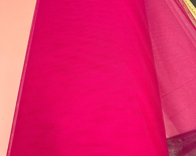Nylon Net, Pink, 150cm width, 100% Nylon Net PER HALF METRE
