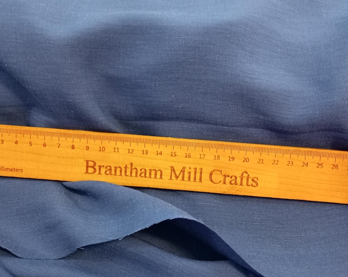 Navy Linen/ Viscose Fabric, PER HALF METRE