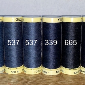 Gutterman sew all thread, navy threads, 100% Polyester, 100metres