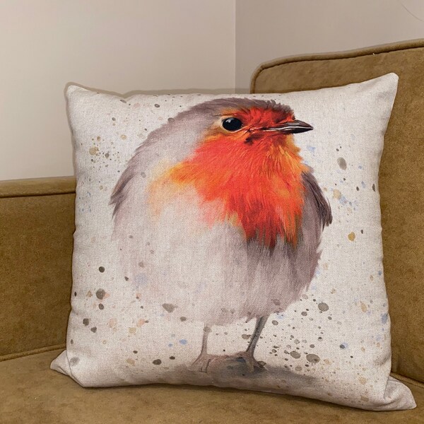 Handmade Robin Cushion Cover, 18"cushion cover, Decor