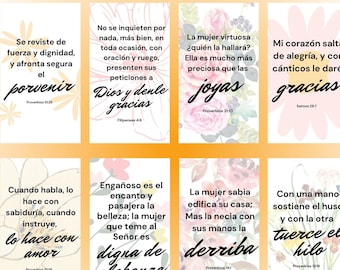 Spanish bible verse cards, spanish bible verse wall decor, spanish affirmations for women, scripture wall art printable, spanish scripture