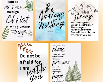 Christian wall art set, Bible verse cards printable, Scripture wall art, Scripture cards printable, Bible quote cards, Bible verse poster