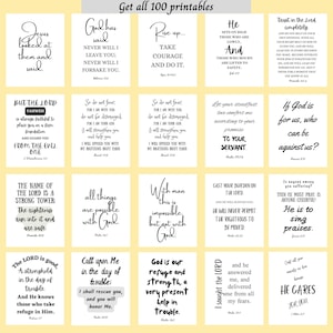 Art imprimable verset de la Bible, téléchargement numérique, 100 ensembles d'Écritures pour adultes, citations de la Bible pour femmes - Téléchargement d'impressions bibliques, dictons bibliques