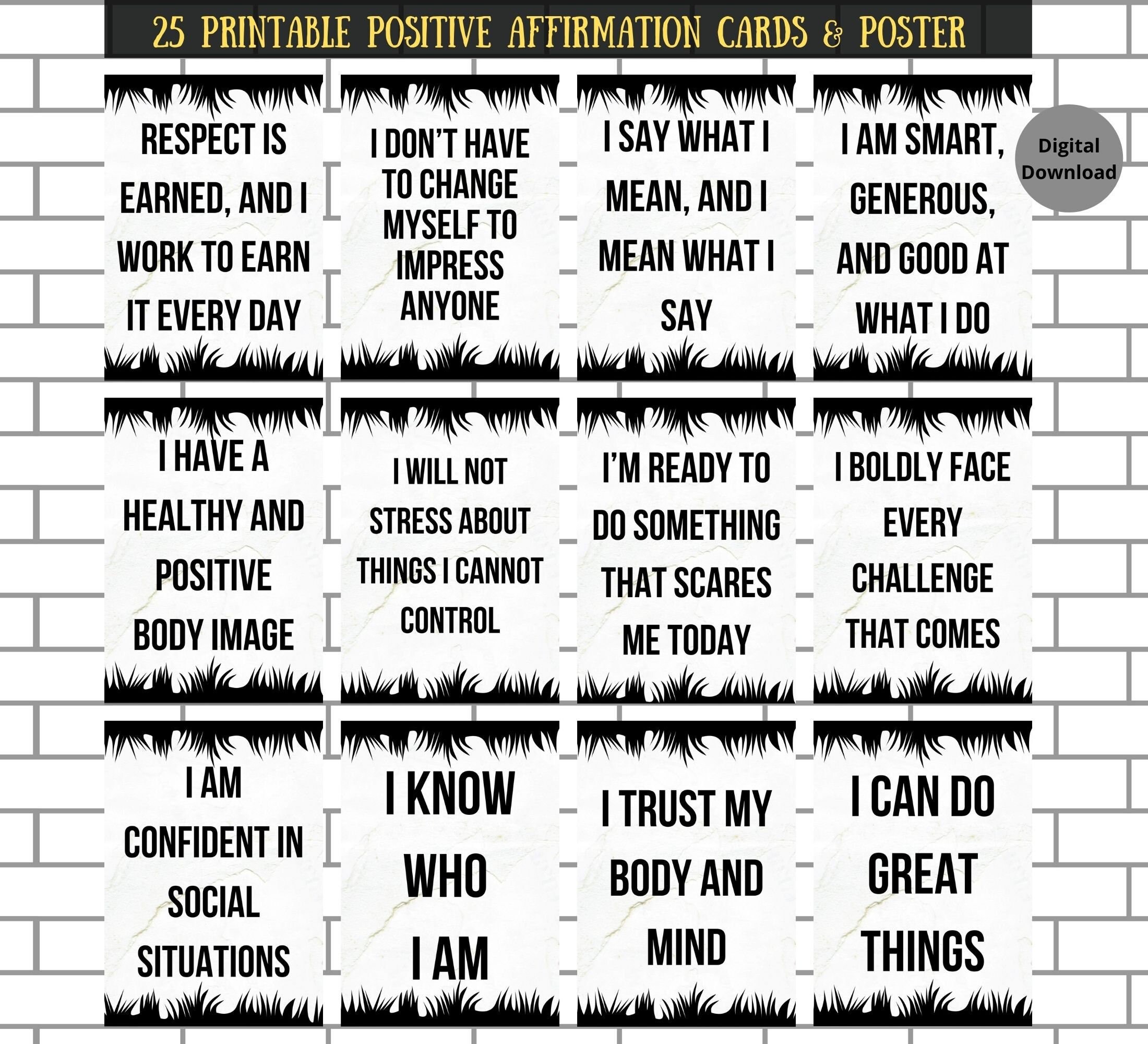Affirmations for Men Cards, Positive Affirmations, Affirmations Cards ...
