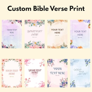 Custom Bible Verse Print: Personalized Christian Scripture Wall Art (Digital Download