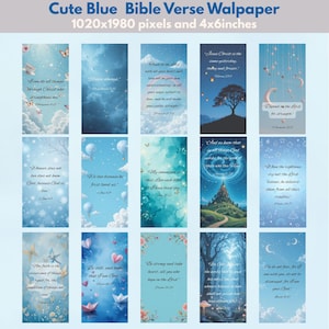 Ästhetik Iphone Blau Bibel Vers Wallpaper, christliche Schrift Vers, biblische Affirmation Wallpaper, Schriftkarten, Bibelzitate