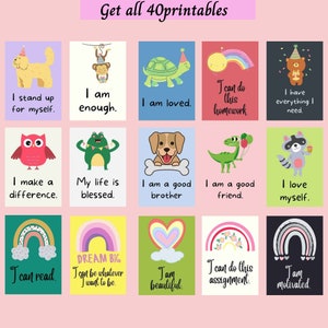 Positive Affirmationen über die Welt für Kinder, Ausdruckbare Affirmationskarten für Kinder, Tägliche Affirmationskarten für Kinder, Affirmation für Kinder