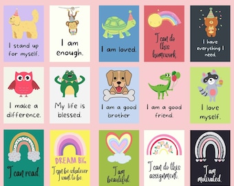 Positive affirmations about the world for kids, Printable affirmation cards for kids, Daily affirmation cards for kids, nursery affirmation