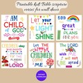 Kids bible affirmations - Printable bible verses for children - Christian kids wall decor - Bible verse for babies -  Scripture for nursery product logo