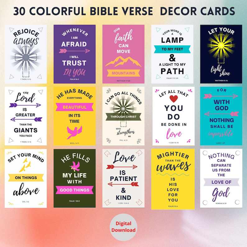 Tarjetas Con Vers culos B blicos A Color Arte Mural Con Escrituras tarjetas-con-vers-culos-b-blicos-a-color-arte-mural-con-escrituras