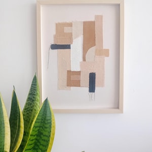 Naturally dyed Framed textile wall art,textile wall hanging,abstract wall art,fabric wall hanging,geometric modern wall art