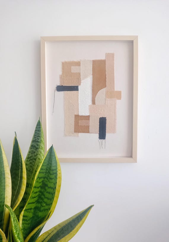 Naturally Dyed Framed Textile Wall Art,textile Wall Hanging