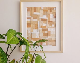 Naturally dyed Framed textile wall art,textile wall hanging,abstract wall art,fabric wall hanging,geometric modern wall art