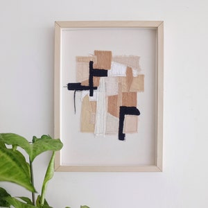 Naturally dyed Framed textile wall art,textile wall hanging,abstract wall art,fabric wall hanging,geometric modern wall art