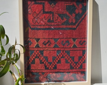 Vintage framed rug,vintage kilim,woven tapestry,woven wall hanging,vintage home decor,boho wall decor