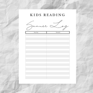 Kinder lesen Sommerlog | Kinder Sommer |Lesetagebuch |digitaler Download | lehrreich zum Ausdrucken