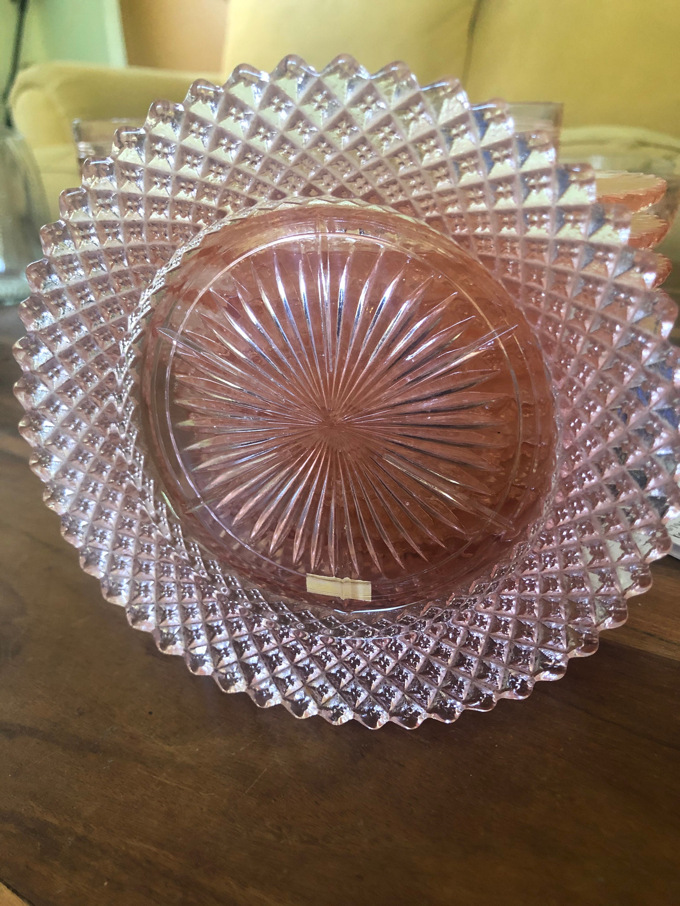 Miss America glass 5 oz cup & saucer Etsy