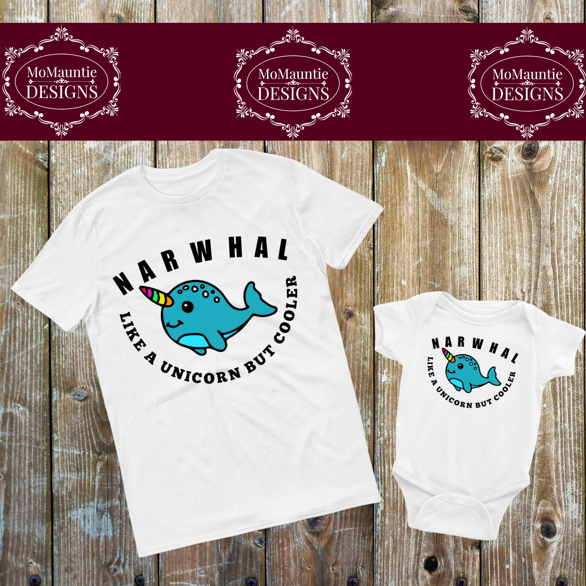 Narwhal like a unicorn but cooler Cutting File - svg - png - jpg - dxf - eps Personal or Commercial Use Cricut Cameo