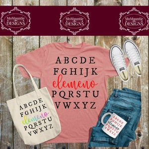 ABC Elemeno Alphabet Cutting File - svg - png - jpg - dxf - eps Personal or Commercial Use Cricut Cameo Silhouette