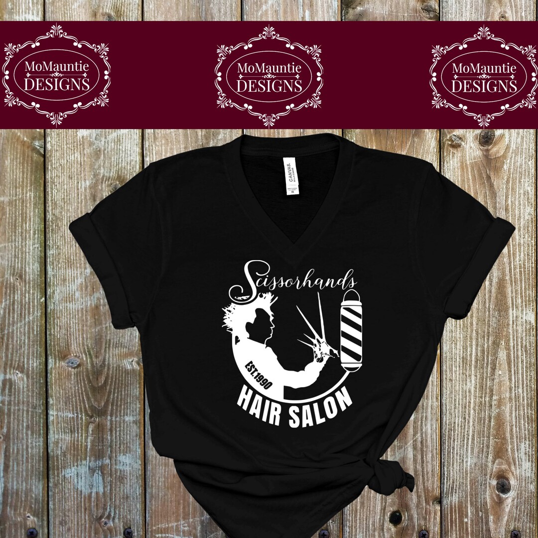 Scissorhands Hair Salon Cutting File Svg Png Jpg Dxf Etsy