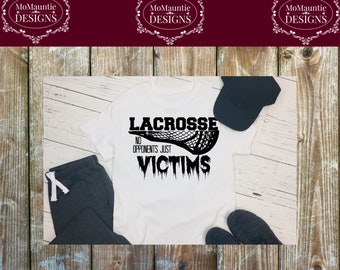Lacrosse Geen tegenstanders alleen slachtoffers Cutting File - svg - png - jpg - dxf - eps Persoonlijk of commercieel gebruik Cricut Cameo Silhouette