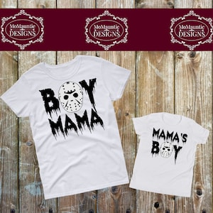 Boy Mama Mama&#39;s Boy Jason Mask Set of 2 Cutting File - svg - png - jpg - dxf - eps Personal or Commercial Use Cricut Cameo Silhouette