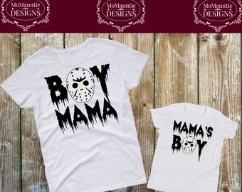 Boy Mama Mama&#39;s Boy Jason Mask Set of 2 Cutting File - svg - png - jpg - dxf - eps Personal or Commercial Use Cricut Cameo Silhouette