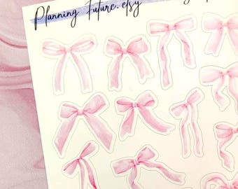 Naklejki Sweet Bows do planowania, Naklejki dekoracyjne, Naklejki do planera, Naklejki do dziennika, Scrapbooking