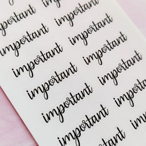 Adesivi importanti, adesivi di testo, adesivi per planner, adesivi per journaling, adesivi per scrapbooking, adesivi per script