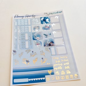 Baby i'ts cold outside Silver Foiled Hobonichi Weeks stickerkit, decoratieve stickers, functionele stickers, plannerstickers