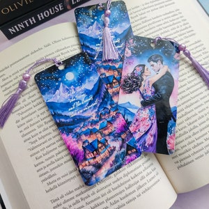 Velaris Foiled Bookmark, Rhys and Feyre, To The Stars Who Listen, Laminated Holographic Bookmark, Book Lover Gift, Booktok, Fantasy bookmark