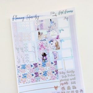 Kit di adesivi Hobonichi Weeks olografici Petal Princess, adesivi decorativi, adesivi funzionali, adesivi per planner