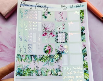 Tall and Fabulous Holographic Foiled Hobonichi Weeks sticker kit, Decorative Stickers,Functional stickers ,Planner stickers ,