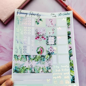 Tall and Fabulous Holographic Foiled Hobonichi Weeks sticker kit, Decorative Stickers,Functional stickers ,Planner stickers ,