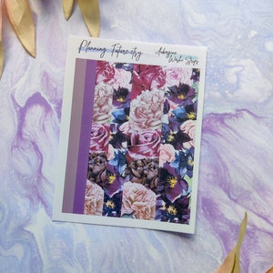 Mini tiras washi color berenjena para planificar, pegatinas decorativas, pegatinas para planificador, pegatinas para diario, scrapbooking