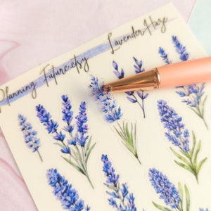 Lavendel Dunst Aufkleber für die Planung, dekorative Aufkleber, Planer Aufkleber, Journaling Aufkleber, Scrapbooking