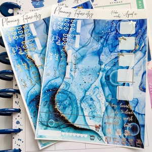 Aquatic Hobonichi Weeks Sticker Kit: Decorative Planner Stickers