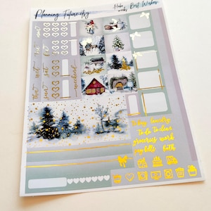 Best Wishes Gold Foiled Hobonichi Weeks sticker kit, Decorative Stickers,Functional stickers ,Planner stickers , Journaling stickers