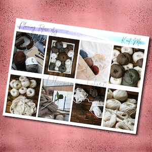 Knit Me Fullbox Aufkleber, Dekorative Aufkleber, Planer Aufkleber, Journaling Aufkleber, Scrapbooking