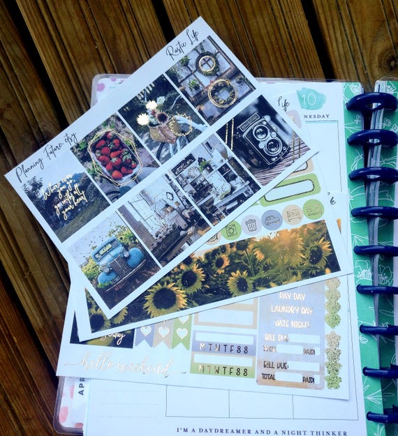 Rustic Life   Foiled Sticker Kit  Planner Stickers: Journal, Scrapbook, Paper Crafts