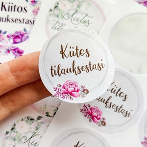 Kiitos tilauksestasi tarra 24kpl, 4 eri mallia