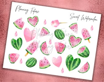 Sweet Watermelon stickers, Decorative stickers,  Planner stickers , Journaling stickers , Scrapbooking