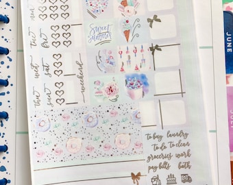 Oh So Sweet Hobonichi Weeks sticker kit, Decorative Stickers,Functional stickers ,Planner stickers , Journaling stickers