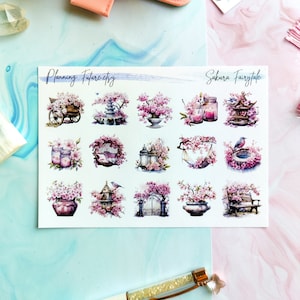 Sakura Fairytale Deco-stickers, decoratieve stickers, plannerstickers, logboekstickers, scrapbooking